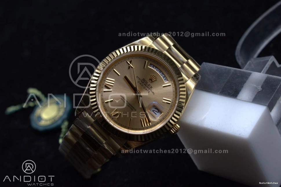 RG DayDate 40 Dial on Bracelet A GSF Weight Gold 390 OnTrend President Roman Gain 0113